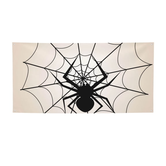 Picia Spiders On The Web 1 Pattern Party Banner, Festive Decoration, Holiday Banner, Celebration Decor, Event Banner, Reusable Party Banner-Small