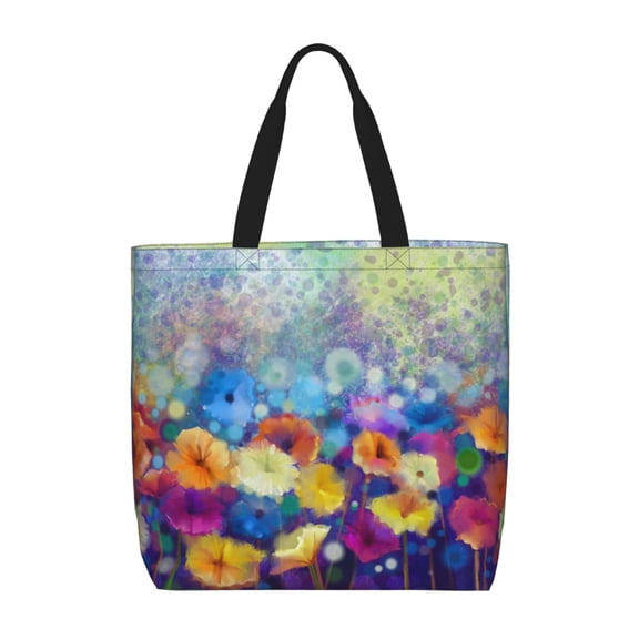 Picia Spring Flower Seasonal for Tote Bag for Women with Zipper, Gym Tote with Compartments, Laptop Work Tote Nurse Dance Yoga Bag for Sport, Travel
