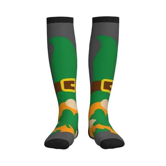 Picia Spring St Patrick’S Day Irish Gnomes Printed Sports Compression Socks - 15-20mmHg Graduated Compression, High-Performance Soft and Breathable Socks for Men and Women