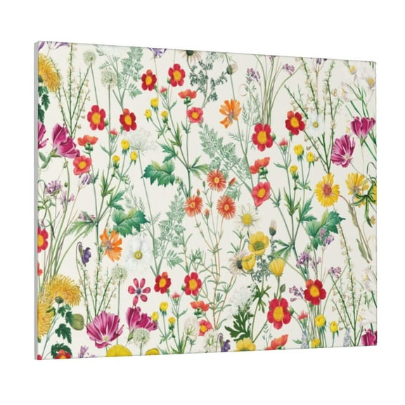 Picia Spring floral Pattern Decorative Picture – Unique Wall Art, Modern Canvas Print for Trendy Interiors (Horizontal)