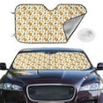 thumbnail image 1 of Picia Squirrel Eating Nuts Curved Windshield Sunshade Accordion Folding Style Auto Shade for Car Truck SUV Van Blocks UV Ray Sun Visor Protector -Medium, 1 of 7