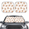thumbnail image 1 of Picia Squirrel Giving A Gift 2 Piece Car Windshield Sun Shade Foldable | Foldable Sun Shield for Front Window Blocks UV Rays and Keeps Your Vehicle Cool-Medium, 1 of 7