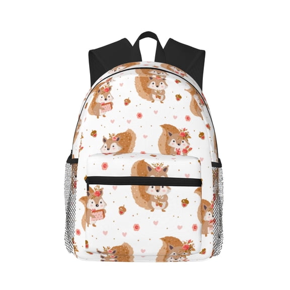 Picia Squirrel Giving A Gift Large Capacity Backpack Classic Style Backpack Casual Backpack Water-Resistant School Work Travel Outdoor Backpack