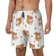 thumbnail image 1 of Picia Squirrel Giving A Gift pattern Mens Swim Trunks with Compression Liner Stretch Beach Shorts Quick Dry with Zipper Pockets No-Chafing Board Shorts-X-Large, 1 of 9