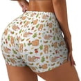 thumbnail image 1 of Picia Squirrel And Mushroom Printed Workout Shorts for Women Seamless Scrunch Butt Lifting High Waisted Yoga Gym Booty Running Moisture-wicking Short Pants-Small, 1 of 9