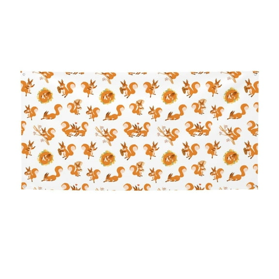 Picia Squirrel Playing Pattern Party Banner, Festive Decoration, Holiday Banner, Celebration Decor, Event Banner, Reusable Party Banner-Small