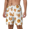 thumbnail image 1 of Picia Squirrel Playing pattern Mens Swim Trunks with Compression Liner Stretch Beach Shorts Quick Dry with Zipper Pockets No-Chafing Board Shorts-3X-Large, 1 of 9