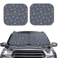 thumbnail image 1 of Picia Squirrel And Snowflakes 2 Piece Car Windshield Sun Shade Foldable | Foldable Sun Shield for Front Window Blocks UV Rays and Keeps Your Vehicle Cool-Small, 1 of 7