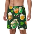thumbnail image 1 of Picia St Patrick's Day10 pattern Mens Swim Trunks with Compression Liner Stretch Beach Shorts Quick Dry with Zipper Pockets No-Chafing Board Shorts-XX-Large, 1 of 1