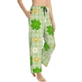 thumbnail image 1 of Picia St Patrick's Day11 Womens Soft Woven Cotton Elastic Waistband Sleep Pajama Pant Lounge Sleep Pant With Pockets And Drawstring-Large, 1 of 9