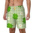thumbnail image 1 of Picia St Patrick's Day11 pattern Mens Swim Trunks with Compression Liner Stretch Beach Shorts Quick Dry with Zipper Pockets No-Chafing Board Shorts-Large, 1 of 9