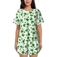 thumbnail image 1 of Picia St Patrick's Day4 Pajamas Sets for Women Soft Short-Sleeved Pjs with Lounge Shorts Two Piece Sleepwear-Small, 1 of 9