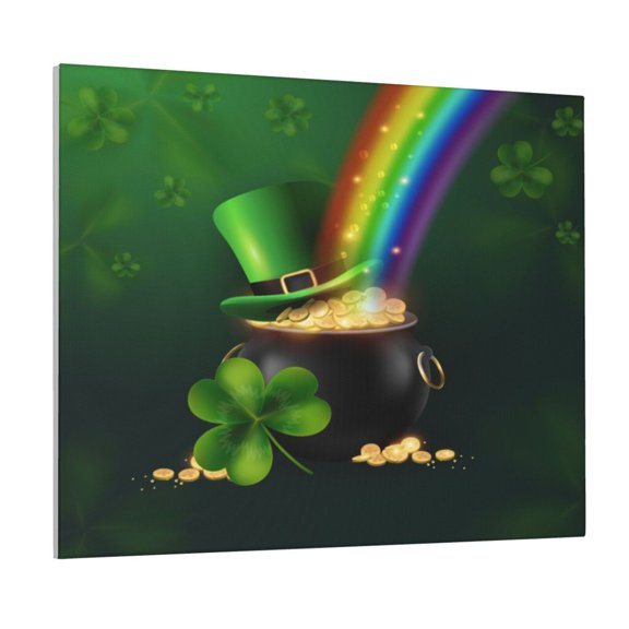 Picia St. Patrick's Day4 Pattern Decorative Picture – Unique Wall Art, Modern Canvas Print for Trendy Interiors (Horizontal)