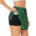 thumbnail image 1 of Picia St Patrick's Day9 Pattern Women's 2 in 1 Athletic Running Shorts High Waisted Workout Casual Gym Sweat Shorts with Comfy Liner Zipper Pockets-X-Large, 1 of 9
