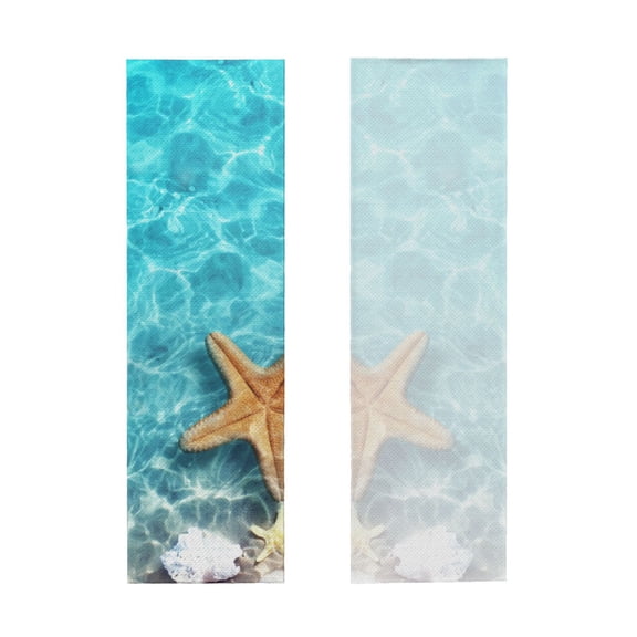 Picia Starfish And Seashell On The Beach 1 Pattern Cooling Towels (40"x12") Cool Towel, Cold Towel, Microfiber Soft Breathable Chilly Ice Towel