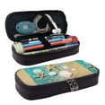 thumbnail image 1 of Picia Starfish And Seashell Pattern Large Capacity PU Leather Pencil Case Organizer Pen Marker Holder Double Zipper Storage Bag Big Pencil Pouch for College Office, 1 of 6