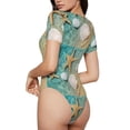 thumbnail image 1 of Picia Starfish And Seashell Womens One Piece Swimsuits Modest Tummy Control Bathing Suits Lace Up Slimming Swim Suit-Large, 1 of 8