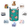 thumbnail image 1 of Picia Starfish and Shell Large Laundry Basket, Waterproof, Freestanding Laundry Hamper, Collapsible Tall Clothes Hamper with Extended Handles-, 1 of 8