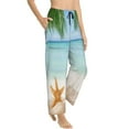 thumbnail image 1 of Picia Starfish in Beach Womens Soft Woven Cotton Elastic Waistband Sleep Pajama Pant Lounge Sleep Pant With Pockets And Drawstring-XX-Large, 1 of 9