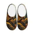 thumbnail image 1 of Picia Starry Night Guitar Turtle for Women's Lamb-hug Comfy Fleece House Slippers Memory Foam, Slip-on House Shoes Indoor Outdoor-37/38, 1 of 7