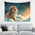 thumbnail image 1 of Picia Starry Sky Cloud Cute Rabbit Pattern Tapestry-Tapestries for Bedroom Living Room Dorm(29x37"), 1 of 8