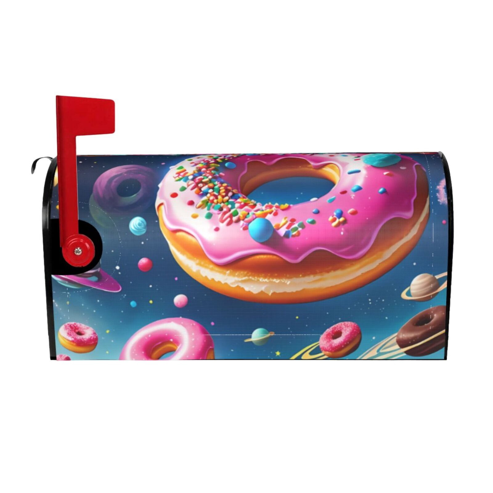 Picia Starry Sky Colorful Donut Magnetic Mailbox Cover Standard