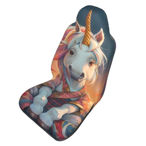 Picia Starry Sky Cute Horse Print Waterproof Sweating Car Seat Cover for Post Gym Workout, Running, Beach and Hiking, Universal Fit Anti-Slip Bucket Seat Protector