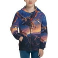 thumbnail image 1 of Picia Starry Sky Flying Tiger for Boys Fashion Full-zip Hoodies & Sweatshirts with Kangaroo Pocket,Zip-up Hooded Sweatshirt for Kid, Moisture Wicking & Breathable-Medium, 1 of 6