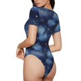 thumbnail image 1 of Picia Starry Sky Womens One Piece Swimsuits Modest Tummy Control Bathing Suits Lace Up Slimming Swim Suit-XX-Large, 1 of 9