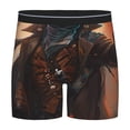 thumbnail image 1 of Picia Steampunk Cowboy Cat Pattern Men's Athletic Long Leg Briefs , Performance Stretch Underwear，Moisture-Wicking, 1 of 7
