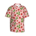 thumbnail image 1 of Picia Strawberries Gentle Cotton Regular Fit Short Sleeve Casual Hawaiian Shirt for Men-Medium, 1 of 9