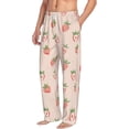 thumbnail image 1 of Picia Strawberries Mens Soft Woven Cotton Elastic Waistband Sleep Pajama Pant Lounge Sleep Pant With Pockets And Drawstring-XX-Large, 1 of 9