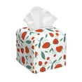 thumbnail image 1 of Picia Strawberries Pattern Tissue Box Cover,PVC Leather Square Holder,Tissue Box Holder with Magnetic Bottom,Facial Paper Organizer Dispenser-5.2"X5.2"X5.2", 1 of 8
