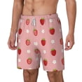 thumbnail image 1 of Picia Strawberries pattern Mens Swim Trunks with Compression Liner Stretch Beach Shorts Quick Dry with Zipper Pockets No-Chafing Board Shorts-3X-Large, 1 of 9