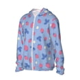 thumbnail image 1 of Picia Strawberry And Flowers Women's Men's UPF 50+ Sun Protection Hoodie Shirt Long Sleeve SPF Fishing Outdoor UV Hiking Lightweight Shirts-X-Large, 1 of 9