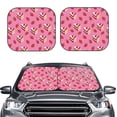 thumbnail image 1 of Picia Strawberry Cake 2 Piece Car Windshield Sun Shade Foldable | Foldable Sun Shield for Front Window Blocks UV Rays and Keeps Your Vehicle Cool-Large, 1 of 7