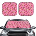 thumbnail image 1 of Picia Strawberry Cake 2 Piece Car Windshield Sun Shade Foldable | Foldable Sun Shield for Front Window Blocks UV Rays and Keeps Your Vehicle Cool-Medium, 1 of 7