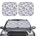 thumbnail image 1 of Picia Strawberry And Flowers 2 Piece Car Windshield Sun Shade Foldable | Foldable Sun Shield for Front Window Blocks UV Rays and Keeps Your Vehicle Cool-Small, 1 of 7