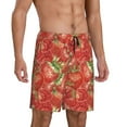thumbnail image 1 of Picia Strawberry Pajama Shorts for Men, Men's Pajama Bottoms, Sleepwear,Short Pajama Pants-Small, 1 of 9