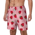 thumbnail image 1 of Picia Strawberry pattern Mens Swim Trunks with Compression Liner Stretch Beach Shorts Quick Dry with Zipper Pockets No-Chafing Board Shorts-X-Large, 1 of 9