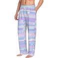 thumbnail image 1 of Picia Striped Gradient Mens Soft Woven Cotton Elastic Waistband Sleep Pajama Pant Lounge Sleep Pant With Pockets And Drawstring-X-Large, 1 of 9