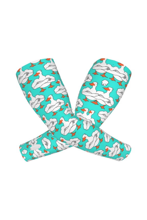 Strong Goose Arm Sleeves for Men and Women - Tattoo Cover Up UPF 50+ Cooling Sports Sleeve for Basketball Golf Football-One Size