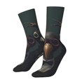 thumbnail image 1 of Picia Stylish Avian Gathering Print Athletic Socks for Men & Women – Cushioned Moisture-Wicking Crew Socks for Sports, Running, and Training, Soft & Breathable Size 5-11, 1 of 6