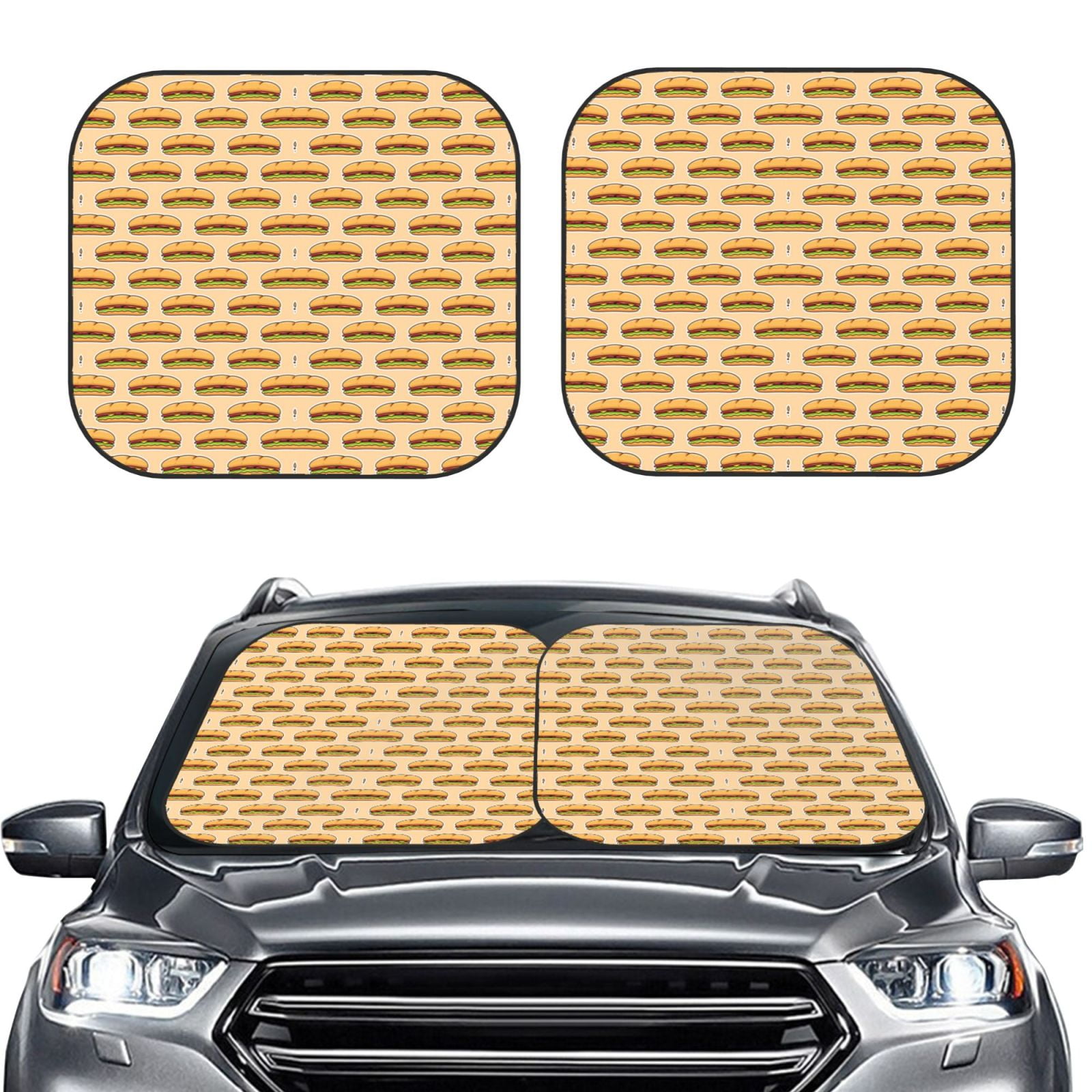 Picia Submarine Sub Sandwich 2 Piece Car Windshield Sun Shade Foldable ...