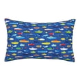 thumbnail image 1 of Picia Submarines And Whales Pattern Plush Pillow Case – Soft and Cozy Cushion Cover, Hypoallergenic Throw Pillow Case for Home Decor-16"x24", 1 of 6