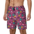 thumbnail image 1 of Picia Summer Flamingo pattern Mens Swim Trunks with Compression Liner Stretch Beach Shorts Quick Dry with Zipper Pockets No-Chafing Board Shorts-Medium, 1 of 1