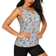 thumbnail image 1 of Picia Summer Time With Gnome Pattern Women's Workout Tank Top,Breathable Activewear,Slim Fit Athletic Top,Versatile Workout Moisture-wicking top-Small, 1 of 9
