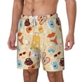 thumbnail image 1 of Picia Summer Travel pattern Mens Swim Trunks with Compression Liner Stretch Beach Shorts Quick Dry with Zipper Pockets No-Chafing Board Shorts-Small, 1 of 9