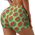 thumbnail image 1 of Picia Summer Watermelon Printed Workout Shorts for Women Seamless Scrunch Butt Lifting High Waisted Yoga Gym Booty Running Moisture-wicking Short Pants-XX-Large, 1 of 9