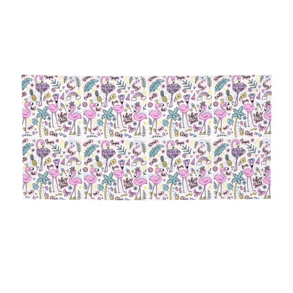 Picia Summer with Flamingo Pattern Party Banner, Festive Decoration, Holiday Banner, Celebration Decor, Event Banner, Reusable Party Banner-Small